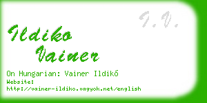ildiko vainer business card