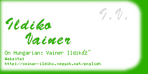 ildiko vainer business card